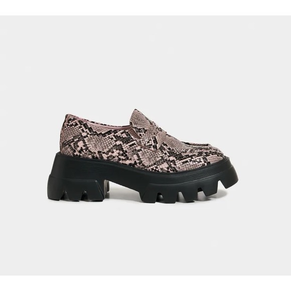 Essentiel Antwerp Snakeskin Effect Platform Loafers Size 37 - Picture 5 of 11